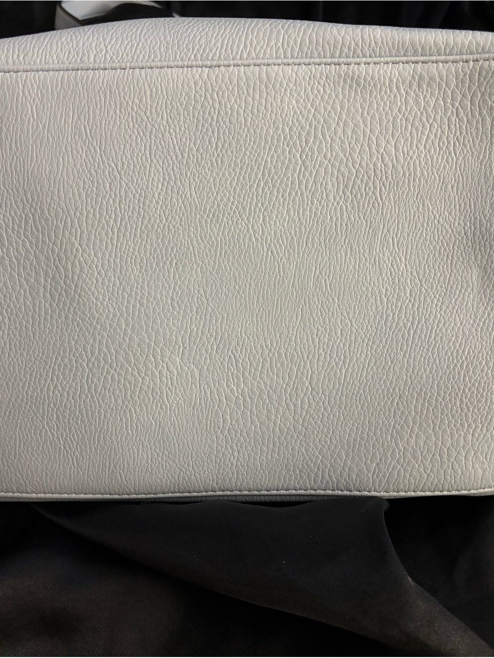 Poppy & Peonies Light blue Pebbled Leather Tote - Picture 5 of 5